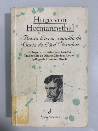 Portada del libro de POESÍA LÍRICA, SEGUIDA DE 