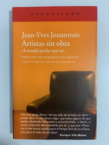 Portada del libro de ARTISTAS SIN OBRA 