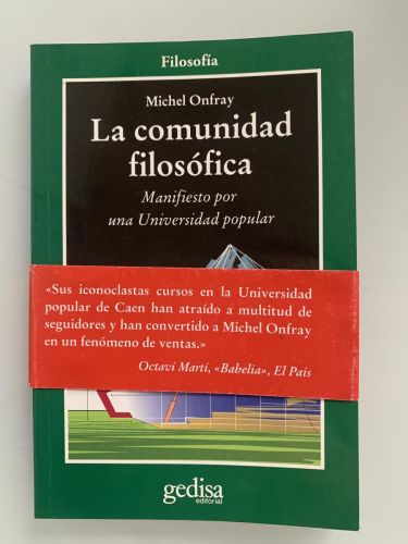 Portada del libro de LA COMUNIDAD FILOSÓFICA. Manifiesto por una Universidad popular