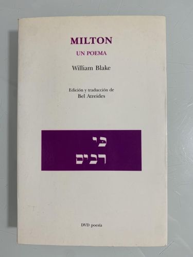 Portada del libro de MILTON. UN POEMA