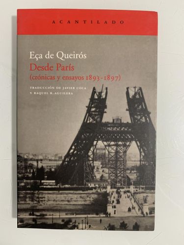 Portada del libro de DESDE PARÍS (crónicas y ensayos 1893-1897)
