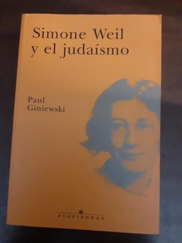 Portada del libro de Simone Weil y el judaísmo