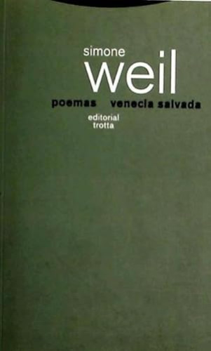 Portada del libro de Poemas seguido de Venecia salvada