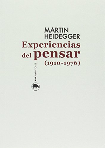 Portada del libro de Experiencias del pensar (1910-1976)