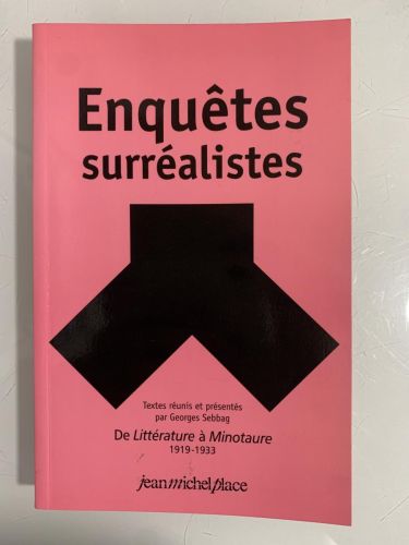 Portada del libro de ENQUÊTES SURRÉALISTES. De Littérature à Minotaure