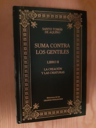 Portada del libro de suma contra los gentiles libro II biblioteca de los grandes pensadores