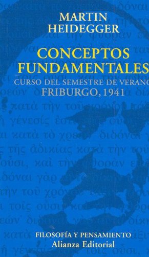 Portada del libro de Conceptos fundamentales. Curso del semestre de verano Friburgo 1941