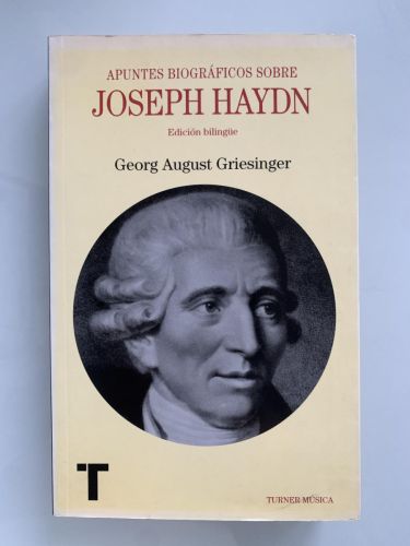 Portada del libro de APUNTES BIOGRÁFICOS SOBRE JOSEPH HAYDN (edición bilingüe)