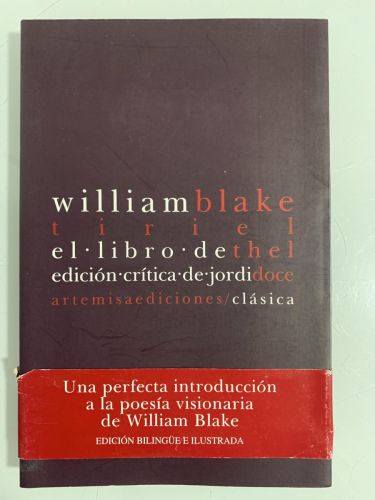Portada del libro de TIRIEL EL LIBRO DE THEL (edición bilingüe ilustrada)