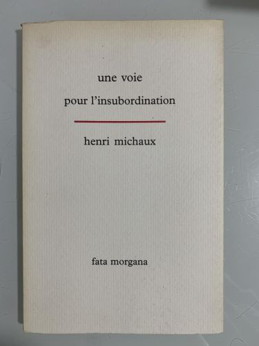 Portada del libro de UNE VOIE POUR L'INSUBORDINATION