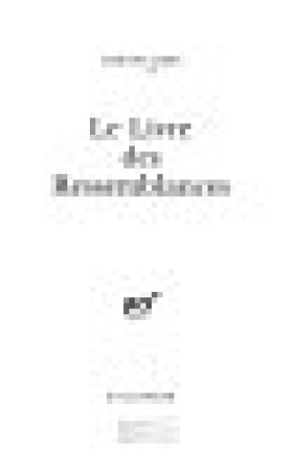 Portada del libro de Le livre des ressemblances