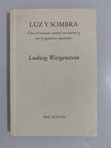 Portada del libro de LUZ Y SOMBRA. Una vivencia (-sueño) nocturna y un fragmento epistolar