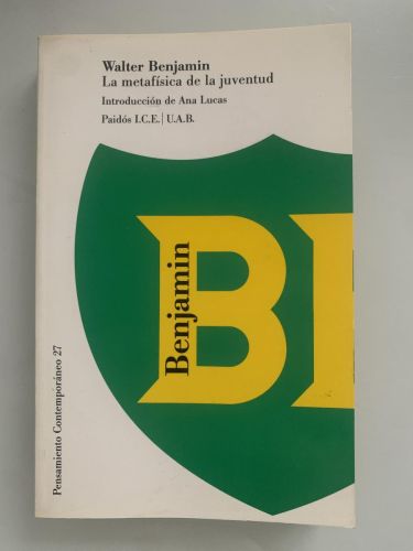 Portada del libro de LA METAFÍSICA DE LA JUVENTUD
