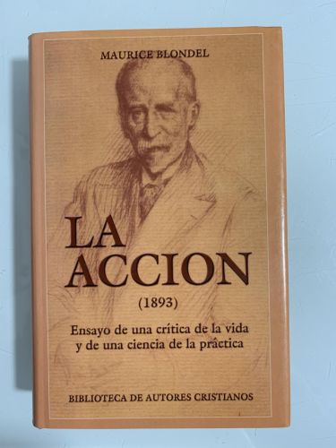 Portada del libro de LA ACCIÓN (1893). Ensayo de una crítica de la vida y de una ciencia de la práctica