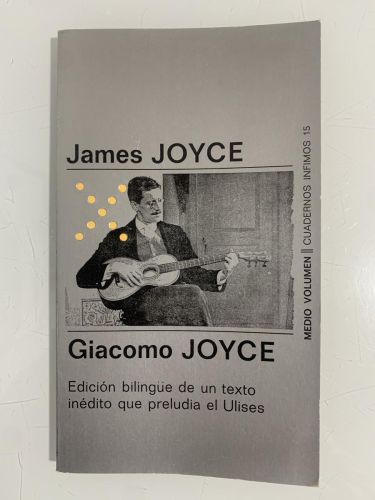 Portada del libro de GIACOMO JOYCE (edición bilingüe)