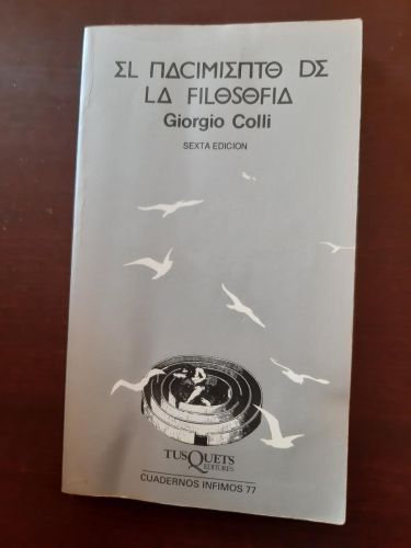 Portada del libro de El nacimiento de la filosofía