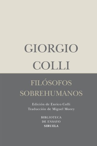Portada del libro de Filósofos sobrehumanos