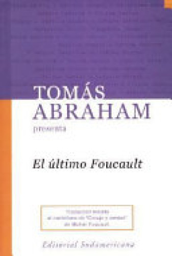 Portada del libro de El último Foucault