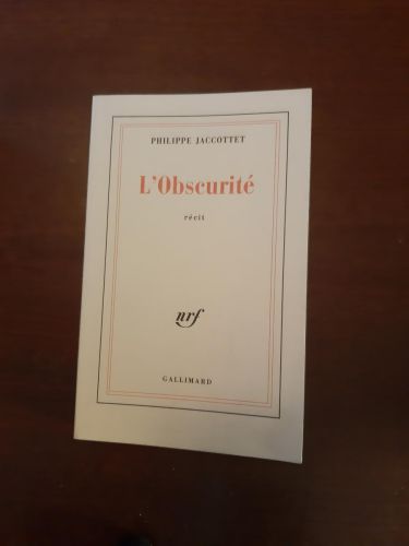 Portada del libro de Obscurité. récit