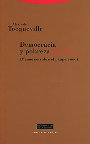 Portada del libro de Democracia y pobreza (Memorias sobre el pauperismo)