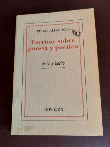 Portada del libro de Escritos sobre poesía y poética. dicho y hecho