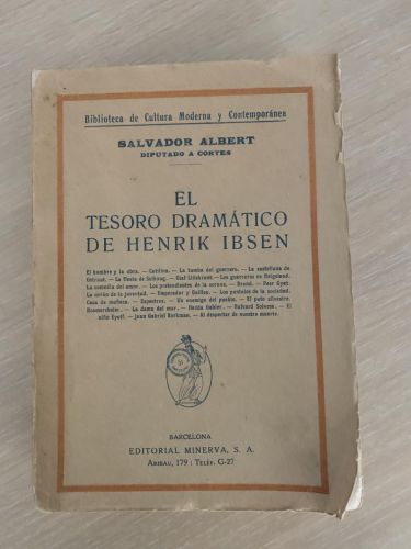Portada del libro de EL TESORO DRAMÁTICO DE HENRIK IBSEN
