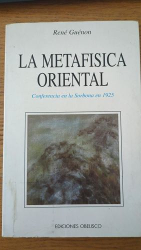 Portada del libro de La metafisica oriental
