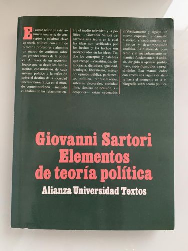 Portada del libro de ELEMENTOS DE TEORÍA POLÍTICA