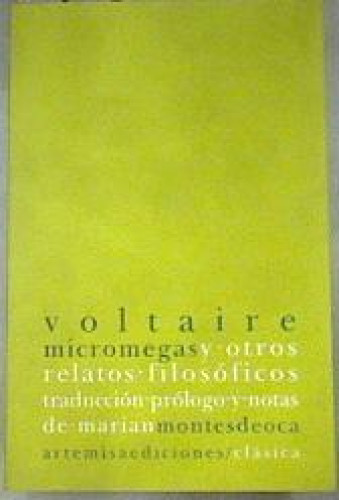 Portada del libro de MICROMEGAS Y OTROS RELATOS FILOSOFICOS