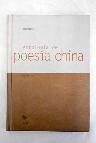 Portada del libro de Antologia de poesia china