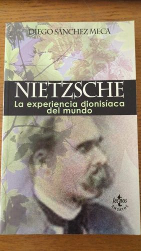 Portada del libro de Nietzsche. la experiencia dionisíaca del mundo