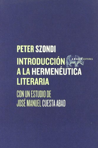 Portada del libro de Introducción a la hermenéutica literaria