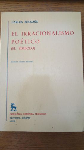 Portada del libro de Irracionalismo poetico (el símbolo)