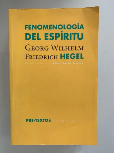 Portada del libro de FENOMENOLOGÍA DEL ESPÍRITU. 