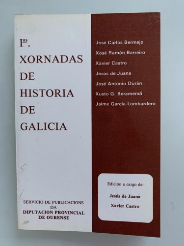 Portada del libro de I XORNADAS DE HISTORIA DE GALICIA