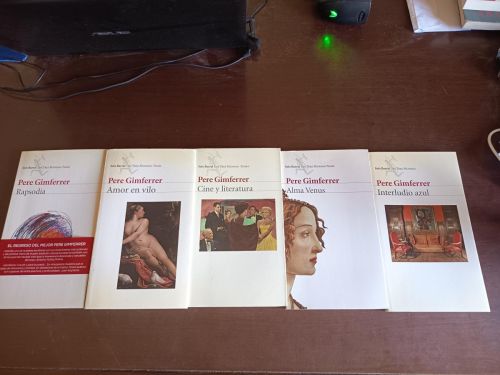 Pere Gimferrer: 1.- Amor en vilo - 2.- Rapsodia -3.- Interludio azul - 4.- Cine y literatura - 5.- Alma Venus (los tres mundos)