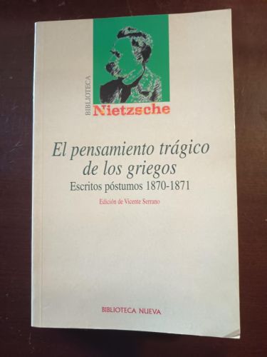 Portada del libro de El pensamiento trágico de los griegos