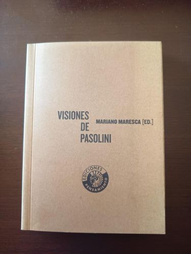 Portada del libro de Visiones de Pasolini