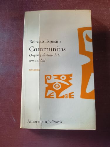 Portada del libro de COMMUNITAS ORIGEN Y DESTINO DE LA COMUNIDAD