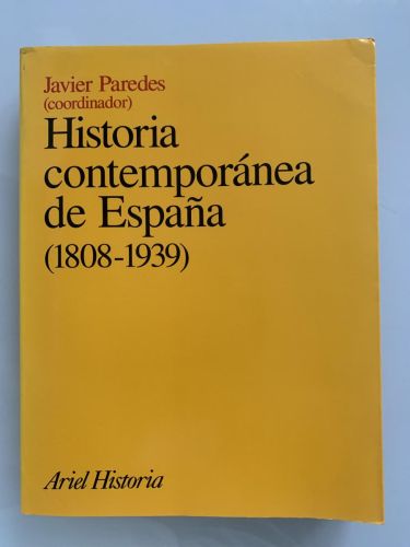 Portada del libro de HISTORIA CONTEMPORÁNEA DE ESPAÑA (1808-1939)