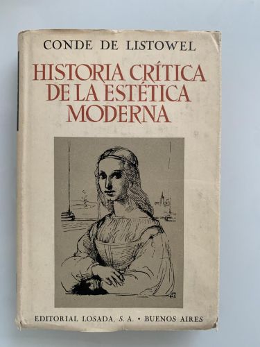 Portada del libro de HISTORIA CRÍTICA DE LA ESTÉTICA MODERNA
