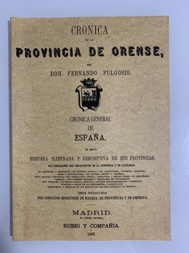 Portada del libro de CRÓNICA DE LA PROVINCIA DE ORENSE