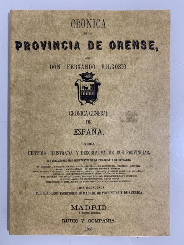 Portada del libro de CRÓNICA DE LA PROVINCIA DE ORENSE