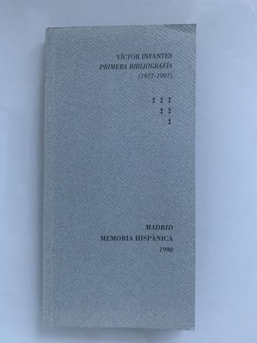 Portada del libro de PRIMERA BIBLIOGRAFÍA (1977-1997)