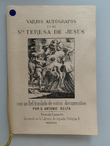 Portada del libro de VARIOS AUTÓGRAFOS DE STA. TERESA DE JESÚS