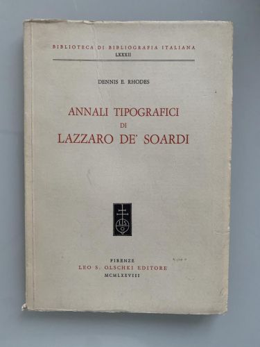 ANNALI TIPOGRAFICI DI LAZZARO DE'  SOARDI