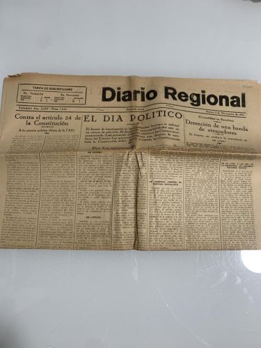 DIARIO REGIONAL. Valladolid. Miércoles 3 de Noviembre de 1931. Núm. 7643