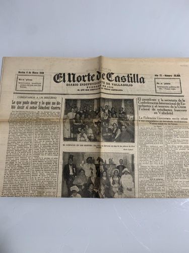 EL NORTE DE CASTILLA. Valladolid. Martes 4 de Marzo de 1930. Núm. 32856