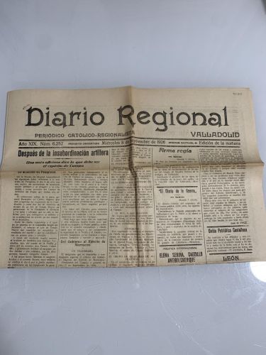 DIARIO REGIONAL. Valladolid. Miércoles 8 de Septiembre de 1926. Núm. 6252