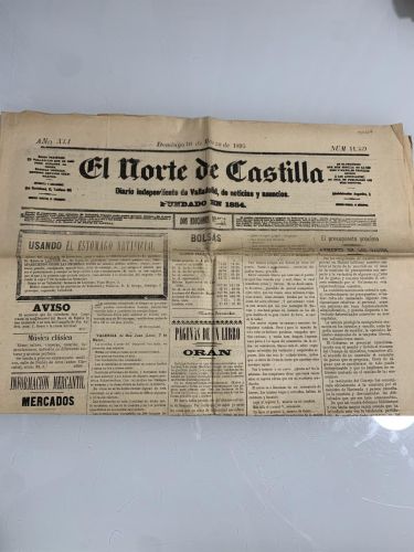 EL NORTE DE CASTILLA. Valladolid. Domingo 10 de Marzo de 1895. Núm. 11569